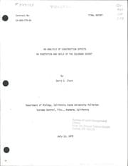 Tapa de An analysis of construction effects on vegetation and soils of the Colorado Desert