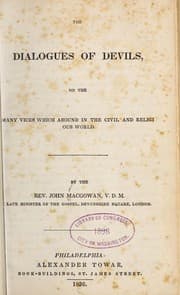 Tapa de The dialogues of devils, on the many vices which abound in the civil and religious world