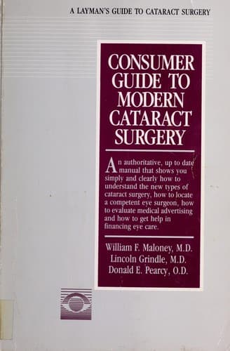 Tapa de Consumer guide to modern cataract surgery