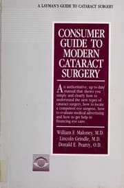 Tapa de Consumer guide to modern cataract surgery