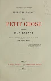 Tapa de Le petit chose