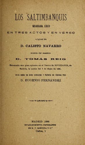 Tapa de Los saltimbanquis