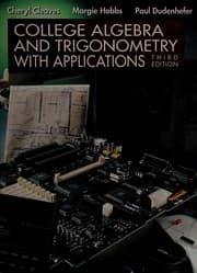 Tapa de College algebra and trigonometry with applications