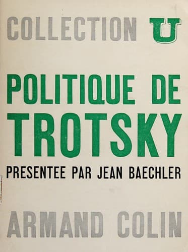 Tapa de Politique de Trotsky