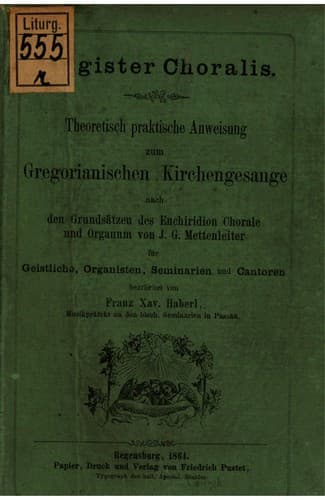 Tapa de Magister Choralis