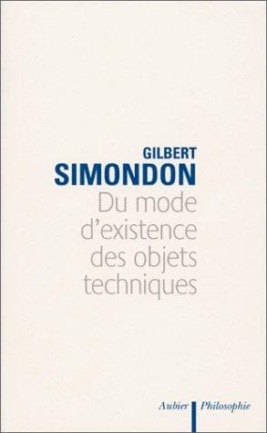 Tapa de Du mode d'existence des objets techniques