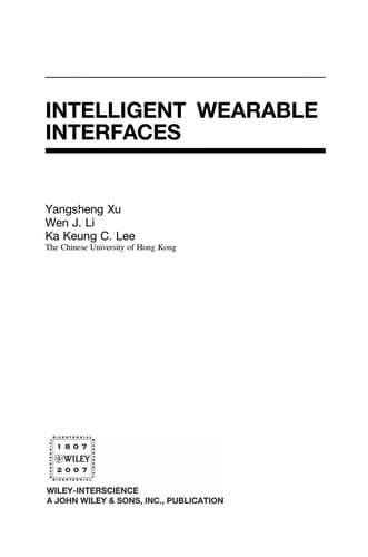 Tapa de Intelligent wearable interfaces