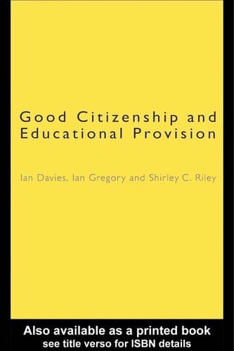 Tapa de Good citizenship and educational provision