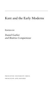 Tapa de Kant and the early moderns
