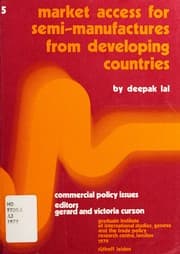 Tapa de Market access for semi-manufactures from developing countries