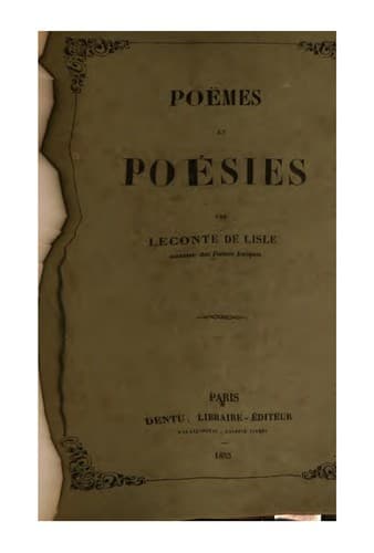 Tapa de Poèmes et poésies