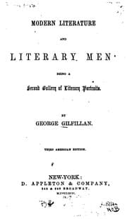 Tapa de Modern Literature and Literary Men: Being a Second Gallery of Literary Portraits