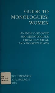 Tapa de Guide to monologues, women