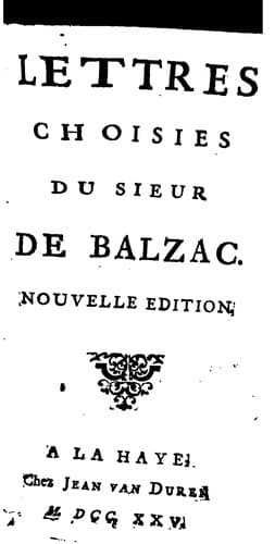 Tapa de Lettres choisies
