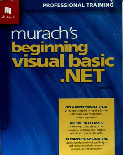 Tapa de Murach's beginning visual basic.NET