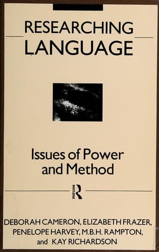 Tapa de Researching language