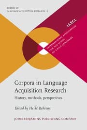Tapa de Corpora in language acquisition research
