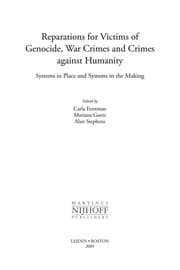 Tapa de Reparations for victims of genocide, war crimes and crimes against humanity