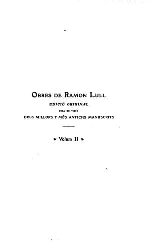Tapa de Obres de Ramon Lull