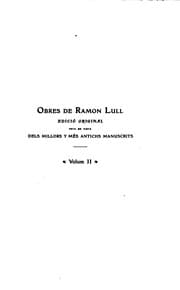 Tapa de Obres de Ramon Lull