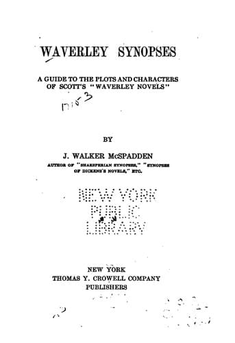 Tapa de Waverley synopses