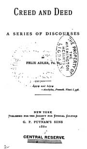 Tapa de Creed and Deed: A Series of Discourses