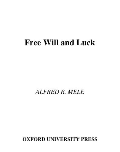 Tapa de Free will and luck