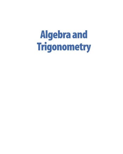Tapa de Algebra and trigonometry