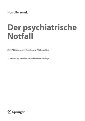 Tapa de Der psychiatrische Notfall