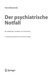 Tapa de Der psychiatrische Notfall