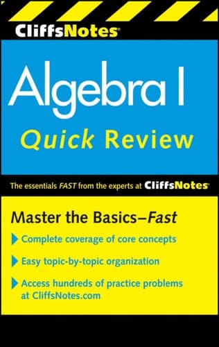 Tapa de CliffsNotes Algebra I quick review