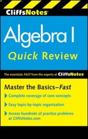 Tapa de CliffsNotes Algebra I quick review
