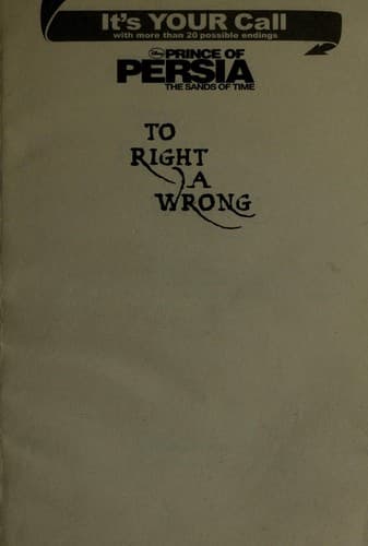 Tapa de To right a wrong