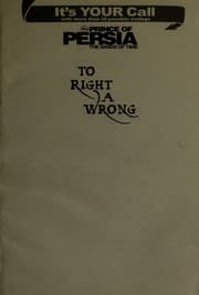 Tapa de To right a wrong