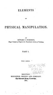 Tapa de Elements of Physical Manipulation