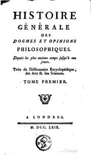 Tapa de Histoire générale des dogmes et opinions philosophiques