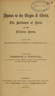 Tapa de Hymns to the Virgin and Christ, the Parliament of devils, and other religious poems