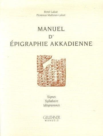 Tapa de Manuel d'épigraphie akkadienne
