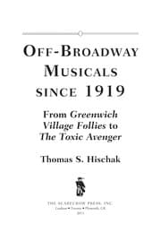 Tapa de Off-Broadway musicals since 1919