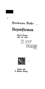 Tapa de Rezensionen: Wiener Theater 1901 bis 1903