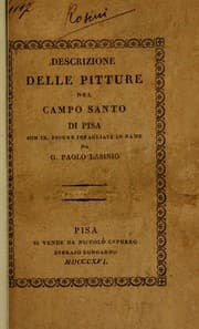 Tapa de Descrizione delle pitture del Campo santo di Pisa