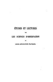 Tapa de Études et lectures sur les sciences d'observation et leurs applications pratiques