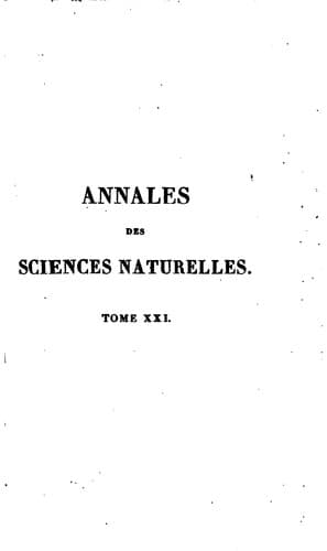 Tapa de Annales des sciences naturelles