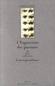 Tapa de L' expression des passions & autres conférences