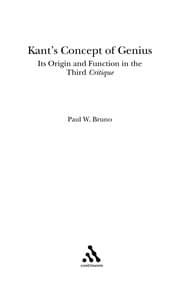 Tapa de Kant's concept of genius