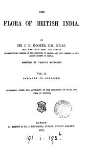 Tapa de The flora of British India, by J.D. Hooker assisted by various botanists