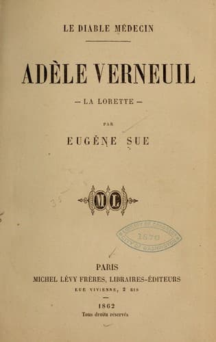 Tapa de Le diable médicin--Adèle Verneuil--La lorette--