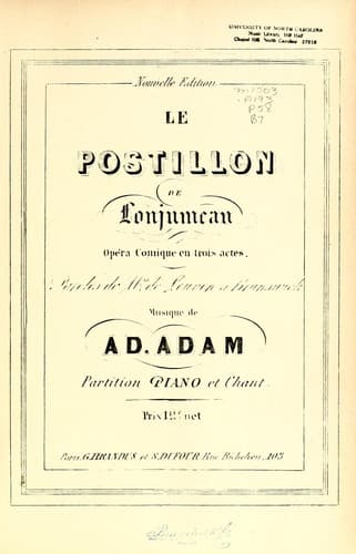 Tapa de Le postillon de Lonjumeau