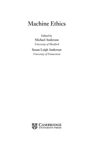 Tapa de Machine ethics