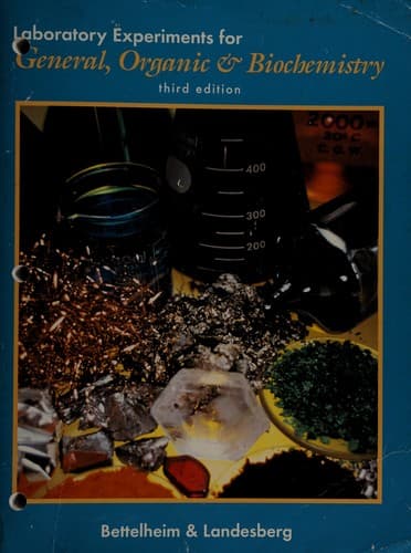 Tapa de Laboratory experiments for general, organic & biochemistry